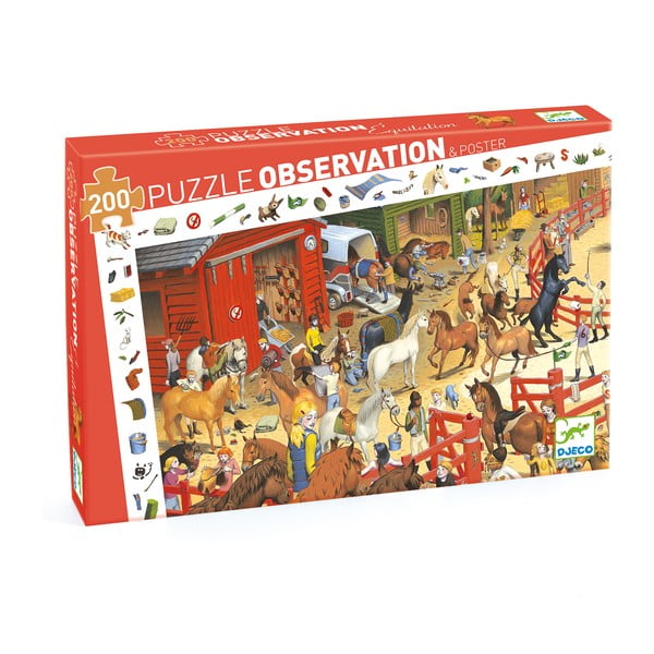 Puzzle pentru copii Djeco Observation Horse