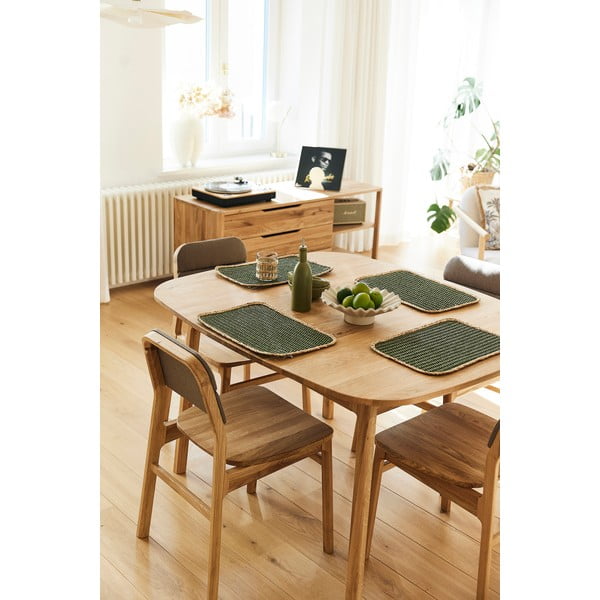 Masă de dining în culoare naturală din lemn   de stejar 90x120 cm Twig – The Beds-image-1