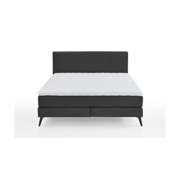 Pat boxspring gri antracit 160x200 cm ANCONA – Meise Möbel-image-3