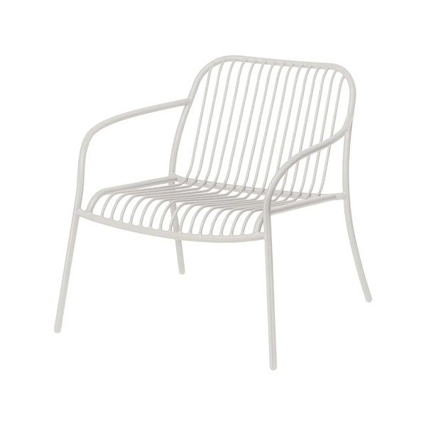 Fotoliu de grădină gri deschis din metal Yua Wire – Blomus