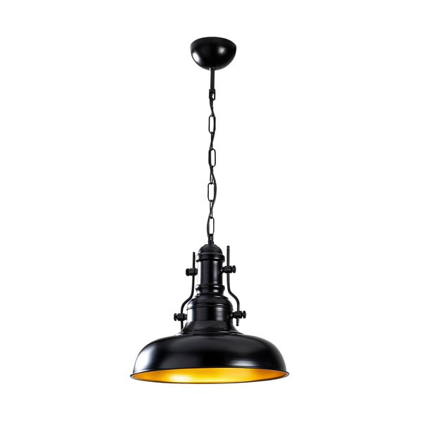 Lustră neagră cu abajur din metal ø 32 cm Detroit – Opviq lights-image-2