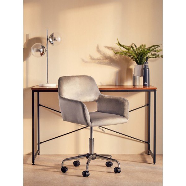 Scaun de birou gri tapițat Brent – Premier Housewares-image-3
