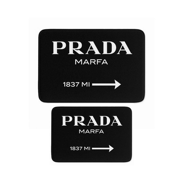 Covorașe de baie negre 2 buc. din catifea 60x100 cm Prada – Mila Home