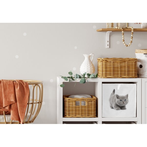 Organizator de jucării pentru copii alb din material textil 32x32x32 cm The Cutest Ones – Butter Kings-image-1