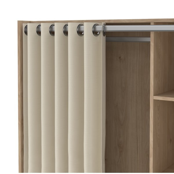 Șifonier alb/bej cu aspect de lemn de stejar 105x180 cm Kit – Tvilum-image-4