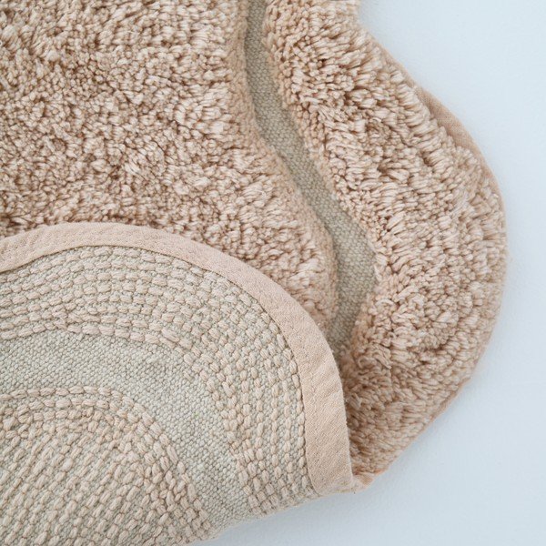 Covor roz deschis lavabil țesut manual rotund din bumbac ø 110 cm Sweet April Nude – Nattiot-image-3