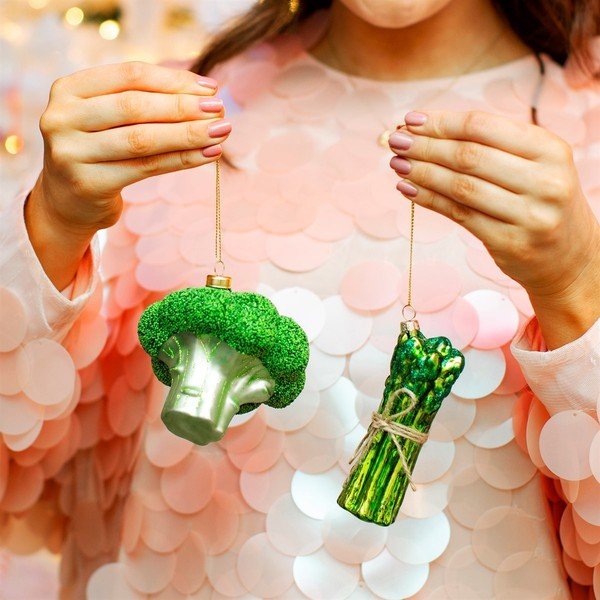 Ornament de Crăciun din sticlă Broccoli – Sass & Belle-image-2