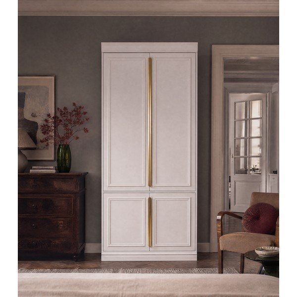 Șifonier gri deschis din lemn de pin 110x215x44 cm Organize – WOOOD-image-3