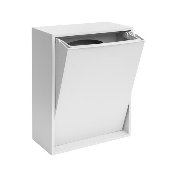 Coș de gunoi alb lucios pentru reciclare/de montat pe perete din plastic reciclat Recycling Box – ReCollector