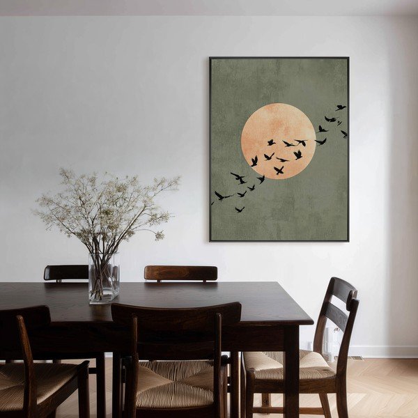 Tablou cu ramă imprimat 60x80 cm Midnight Flight – Styler-image-3