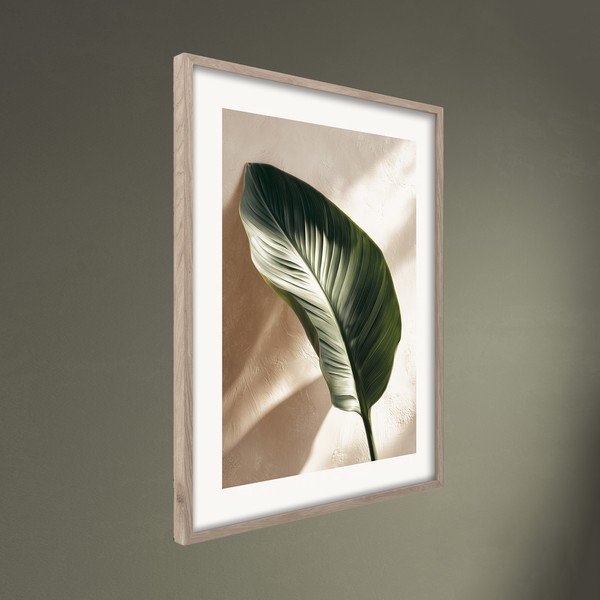 Tablou cu ramă imprimat 50x70 cm Strelizia Leaf – Styler-image-3