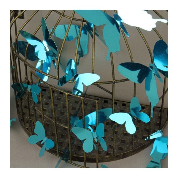 Set 12 autocolante 3D Ambiance Butterflies, albastru-image-2