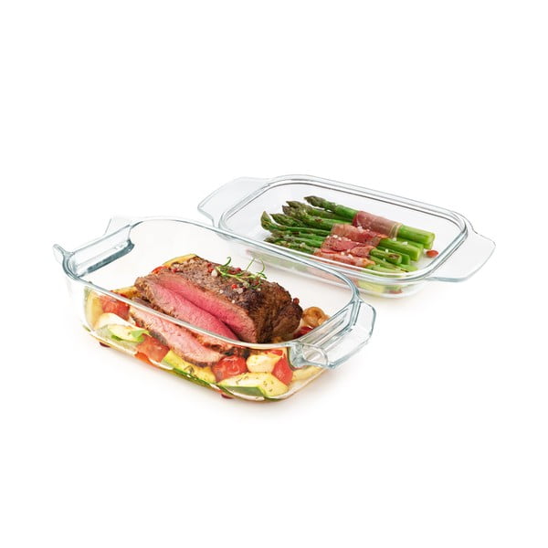 Vas de copt din sticlă cu capac 19x34 cm GrandChef - Tescoma-image-1