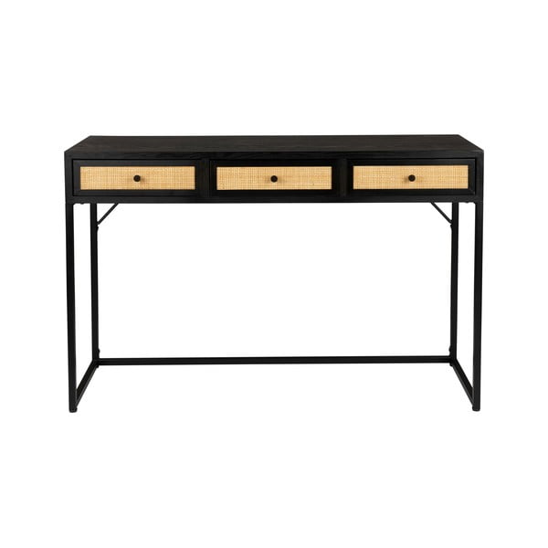 Masă consolă neagră 40x120 cm Guuji – White Label