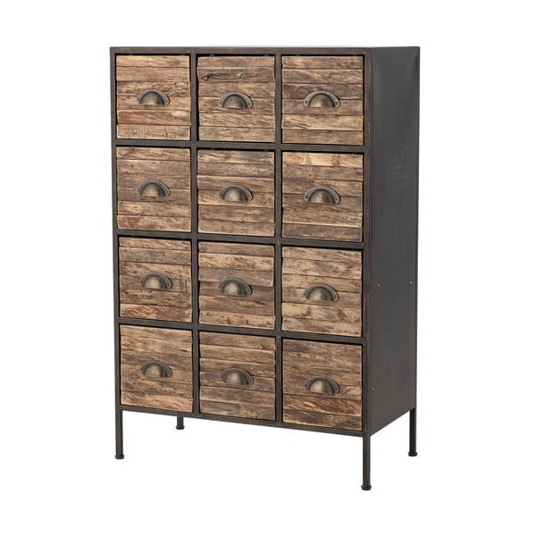 Comodă neagră/maro din metal 60,5x92x33,5 cm Matteo – Bloomingville-image-4