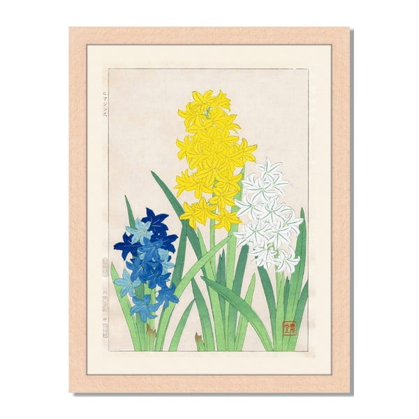 Tablou înrămat Liv Corday Asian Yellow Flowers, 30 x 40 cm