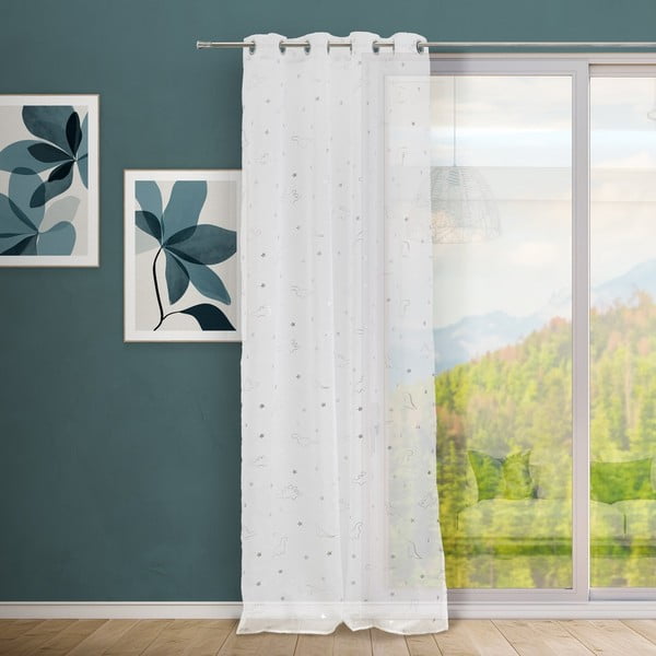 Perdea albă-argintie 140x260 cm Dinos – Casa Selección-image-1