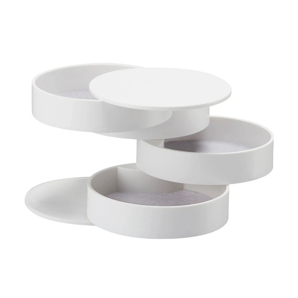 Cutie pentru depozitarea bijuteriilor YAMAZAKI Tower, alb