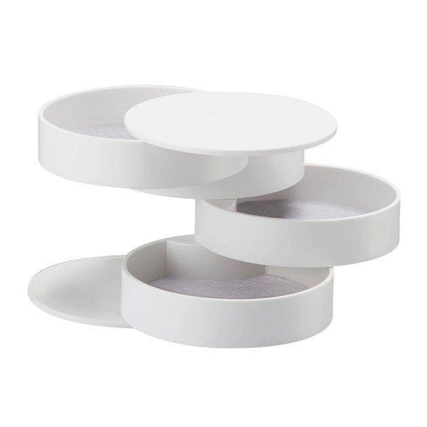 Cutie pentru depozitarea bijuteriilor YAMAZAKI Tower, alb