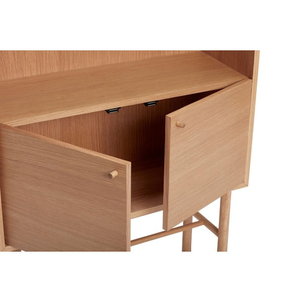 Bibliotecă din lemn de stejar 80x150 cm Archive – Hübsch-image-2