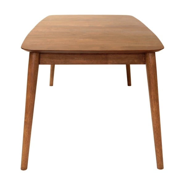 Masă de dining extensibilă cu aspect de lemn de nuc cu blat suplimentar 90x180 cm Montreux – Actona-image-4