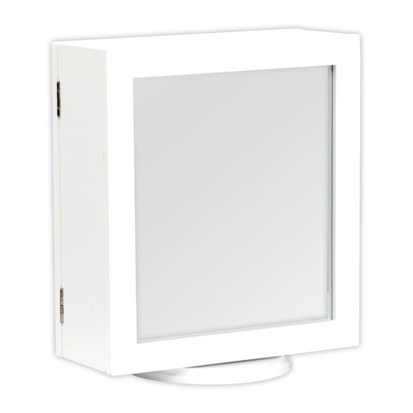 Oglindă cu spațiu depozitare Mauro Ferretti Specchio, 30 x 35 cm, alb