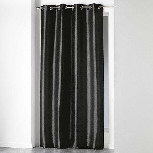 Draperie neagră din microsatin 140x240 cm Shana – douceur d'intérieur