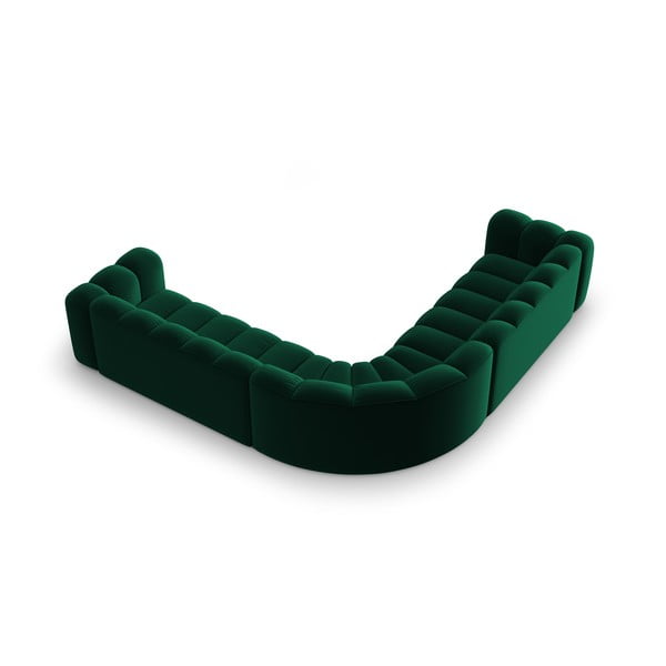 Colțar modular verde cu tapițerie din catifea Lupine – Micadoni -image-3