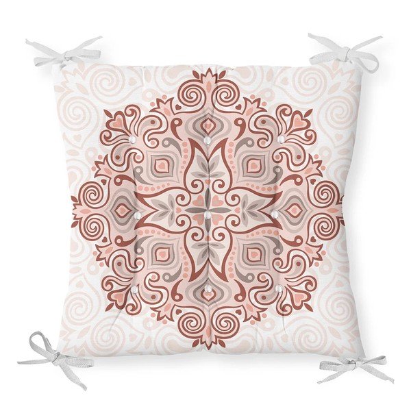 Pernă pentru scaun Minimalist Cushion Covers Ethnic Beige Mandala, 40 x 40 cm