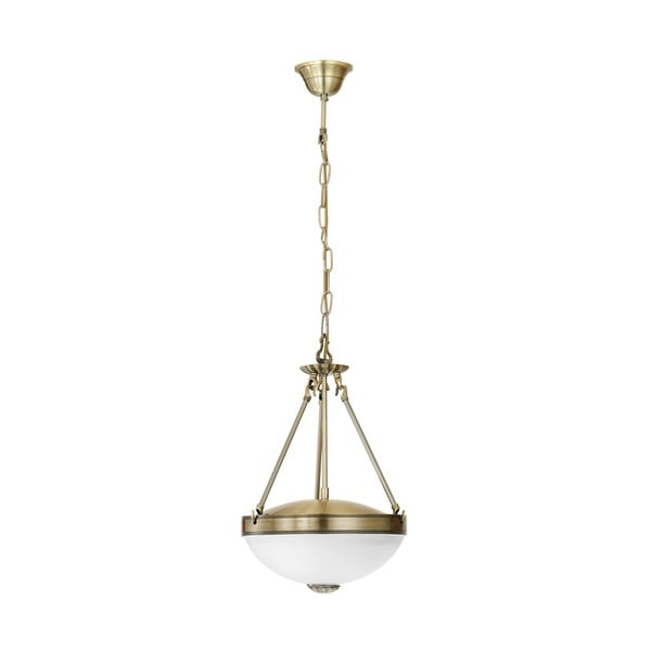 Lustră albă/aurie cu abajur din sticlă ø 31 cm SAVOY – EGLO