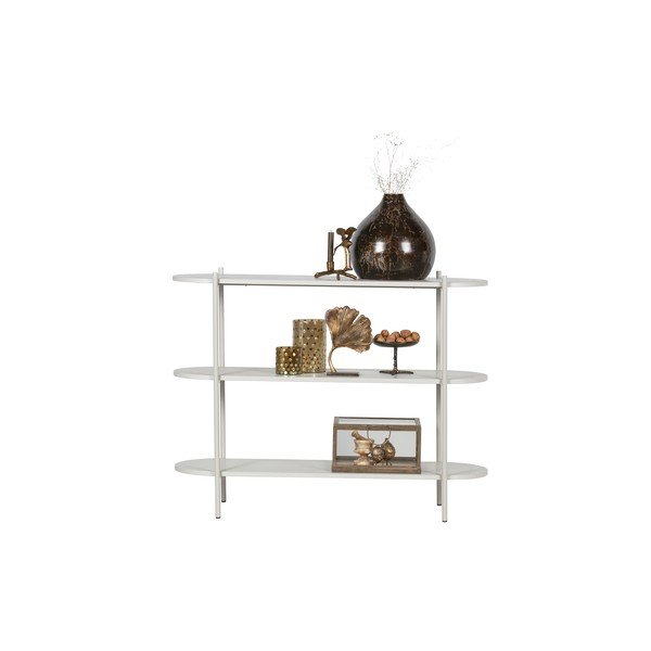 Bibliotecă gri deschis din lemn  de frasin 120x92 cm Tender – BePureHome-image-3