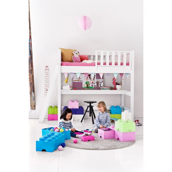 Cutie depozitare cu 2 sertare LEGO®, verde mentă-image-2