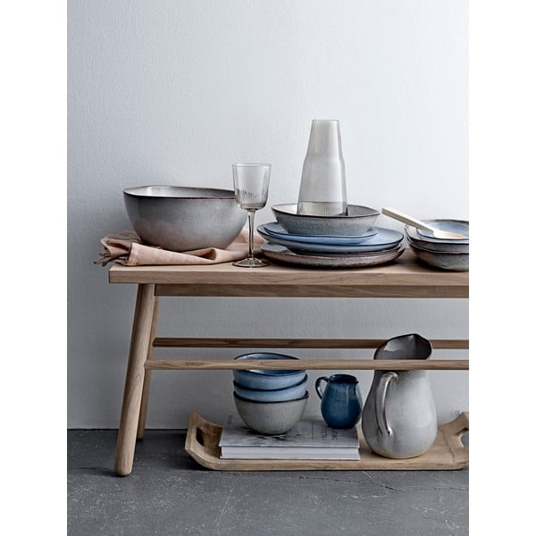 Farfurie plată din ceramică Bloomingville Sandrine, albastru-image-3