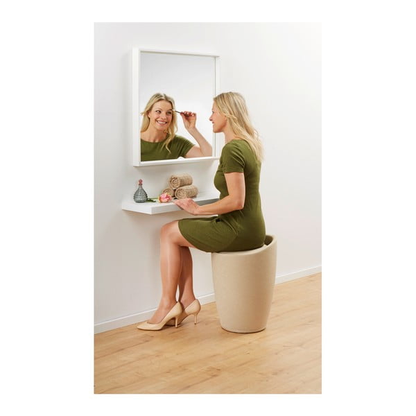 Coș de rufe și taburet, 2 în 1, Wenko Linen Look, bej-image-3