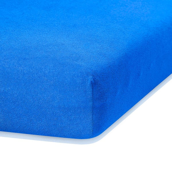 Cearceaf elastic AmeliaHome Ruby, 200 x 80-90 cm, albastru