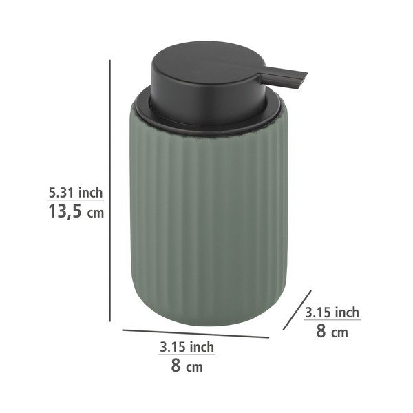 Dozator din ceramică pentru săpun Wenko Belluno, verde-image-2