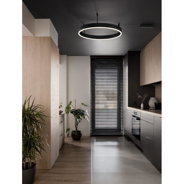Plafonieră negru-mat LED cu intensitate reglabilă din aluminiu Motif – Nova Luce-image-1