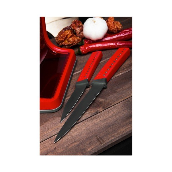 Set 5 cuțite cu suport Red, roșu-image-4