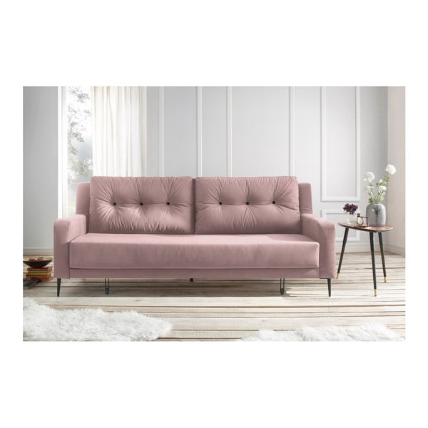 Canapea extensibilă Bobochic Paris Bergen, roz