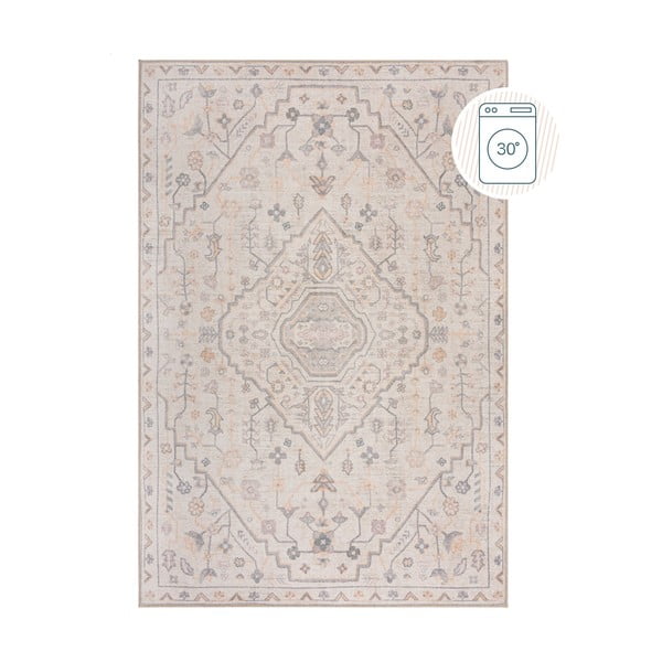 Covor crem lavabil 190x290 cm Teo Traditional – Flair Rugs