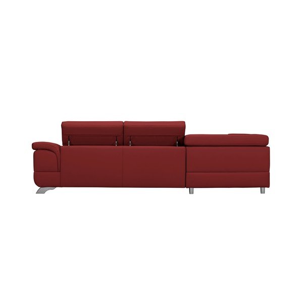 Colțar extensibil cu aspect de piele Windsor & Co Sofas Gamma, roşu, partea stângă-image-2