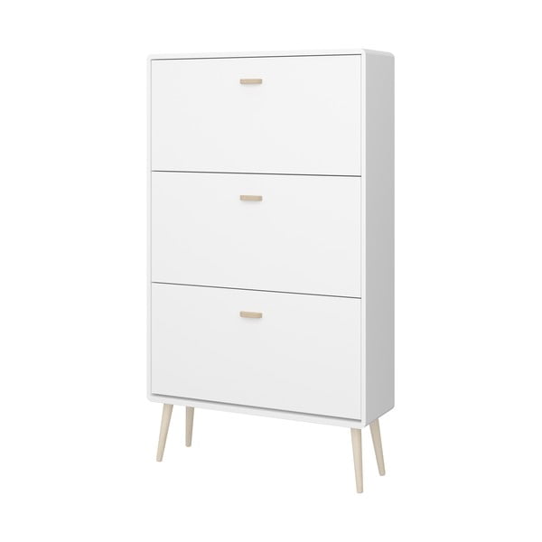 Pantofar alb cu deschidere înclinată Mino - Tvilum-image-1