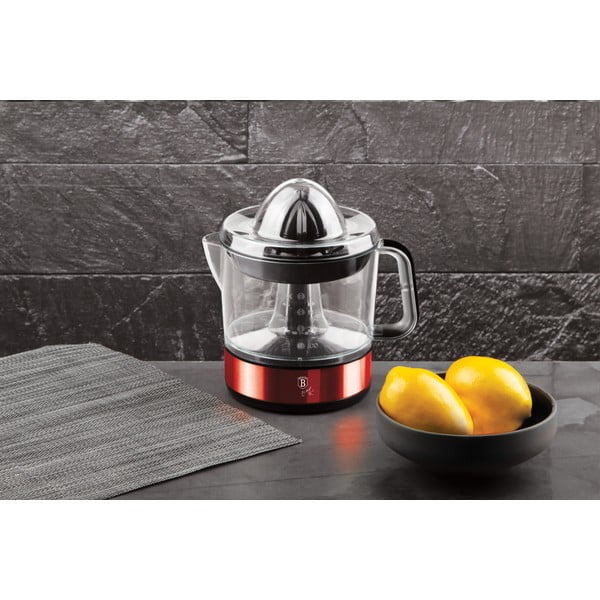 Presă electrică roșie pentru citrice Burgundy Metallic Line - BerlingerHaus-image-1