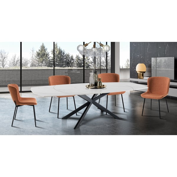 Scaune de dining portocalii 2 buc. Snug – Tomasucci-image-1