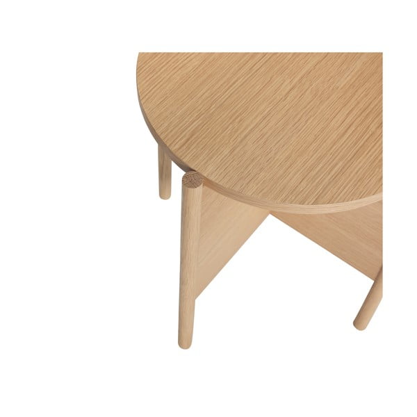 Măsuță auxiliară rotundă cu aspect de lemn de stejar ø 45 cm Heritage – Hübsch-image-2