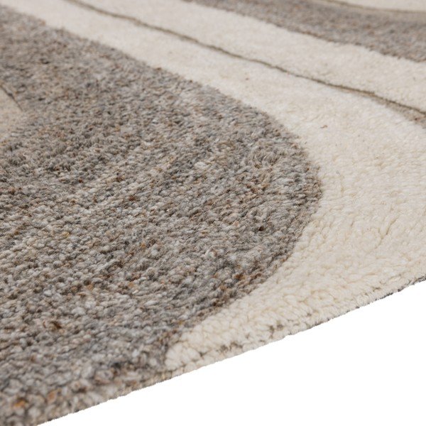 Covor gri/bej din amestesc de lână 170x240 cm Moro – WOOOD-image-4
