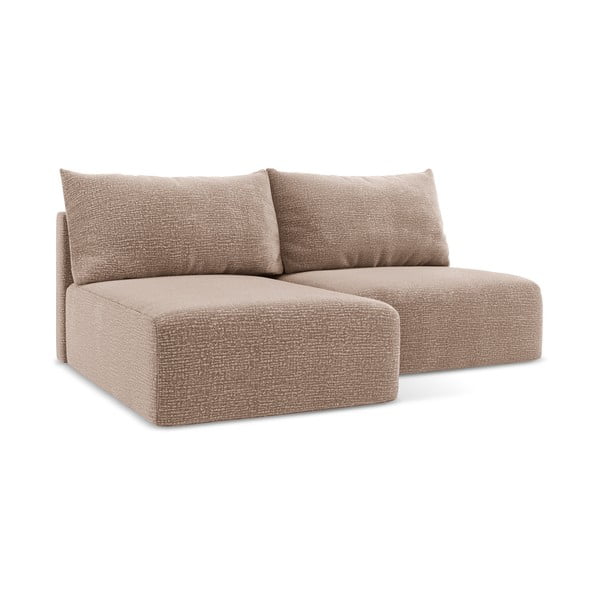 Colțar maro deschis extensibil/cu spațiu de depozitare (cu colț pe partea stângă) Kalena – Makamii-image-2