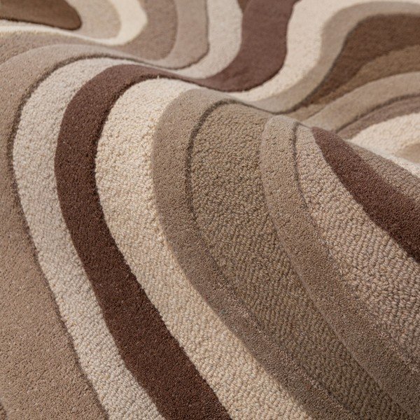 Covor maro/bej țesut manual din lână 200x290 cm Envy Wool – Flair Rugs-image-2
