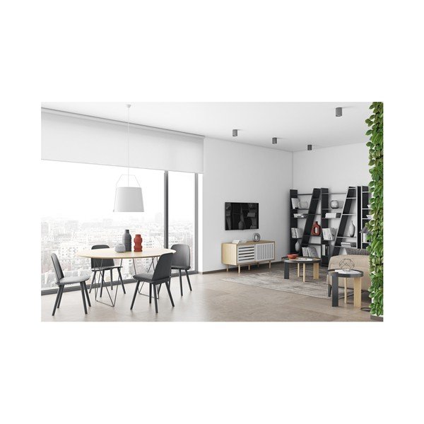 Masă dining cu decor stejar Symbiosis Row, ⌀ 150 cm, natural-image-3