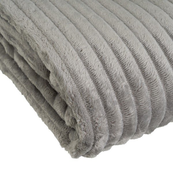 Pătură gri din micropluș-cocolino 130x160 cm Fur Velvet – Casa Selección-image-3